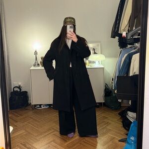 Longchamp cashmere dark navy trench coat